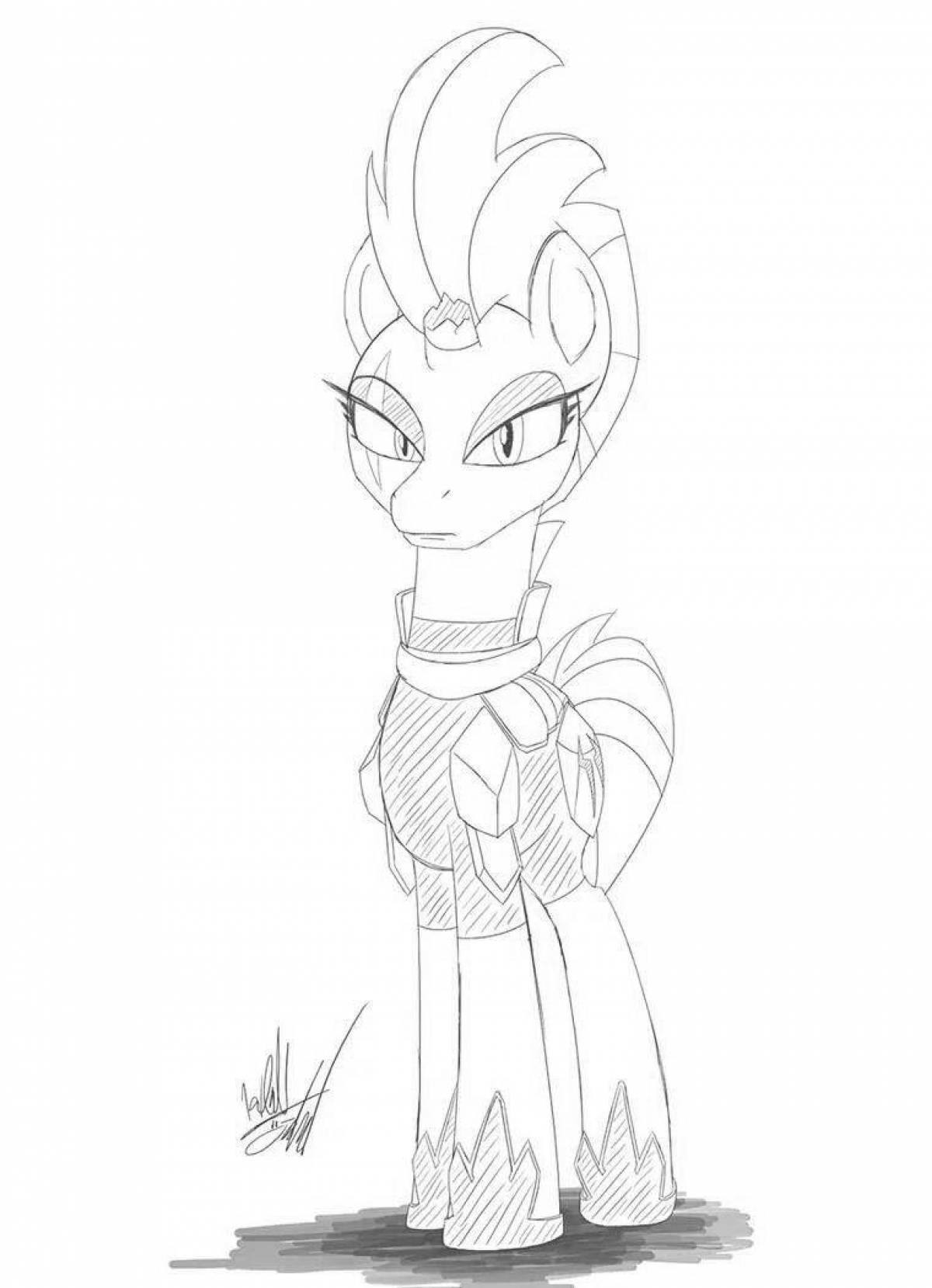 Majestic storm pony coloring page