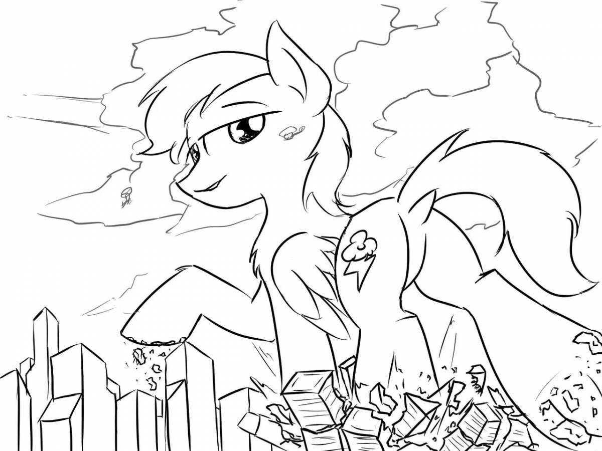 Radiant storm pony coloring page