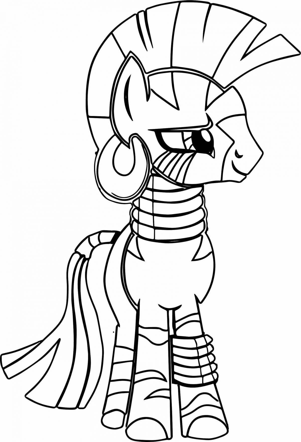 Glorious storm pony coloring page