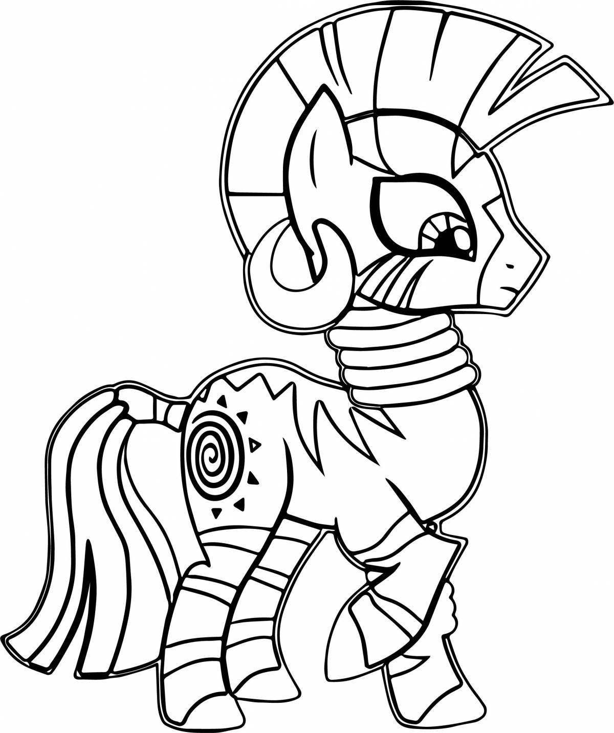Coloring page gorgeous storm pony