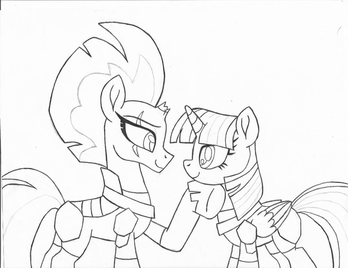 Gorgeous storm pony coloring page