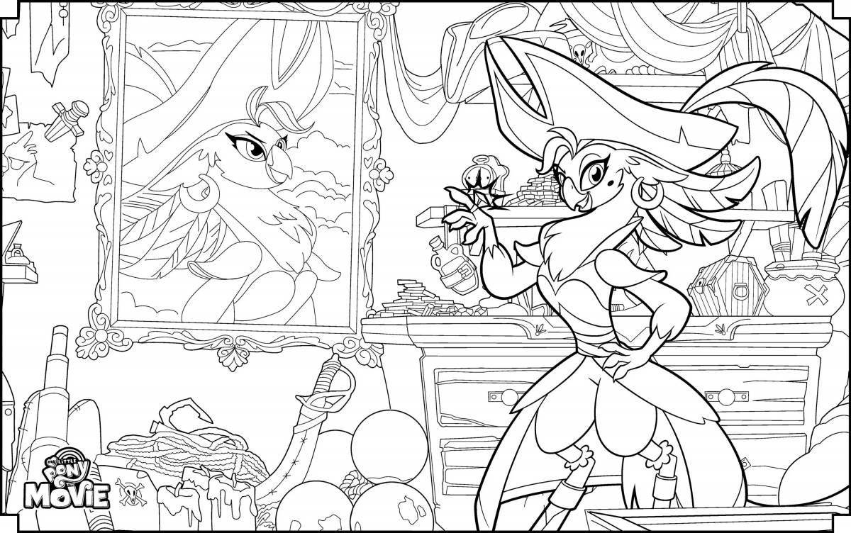 Awesome storm pony coloring page
