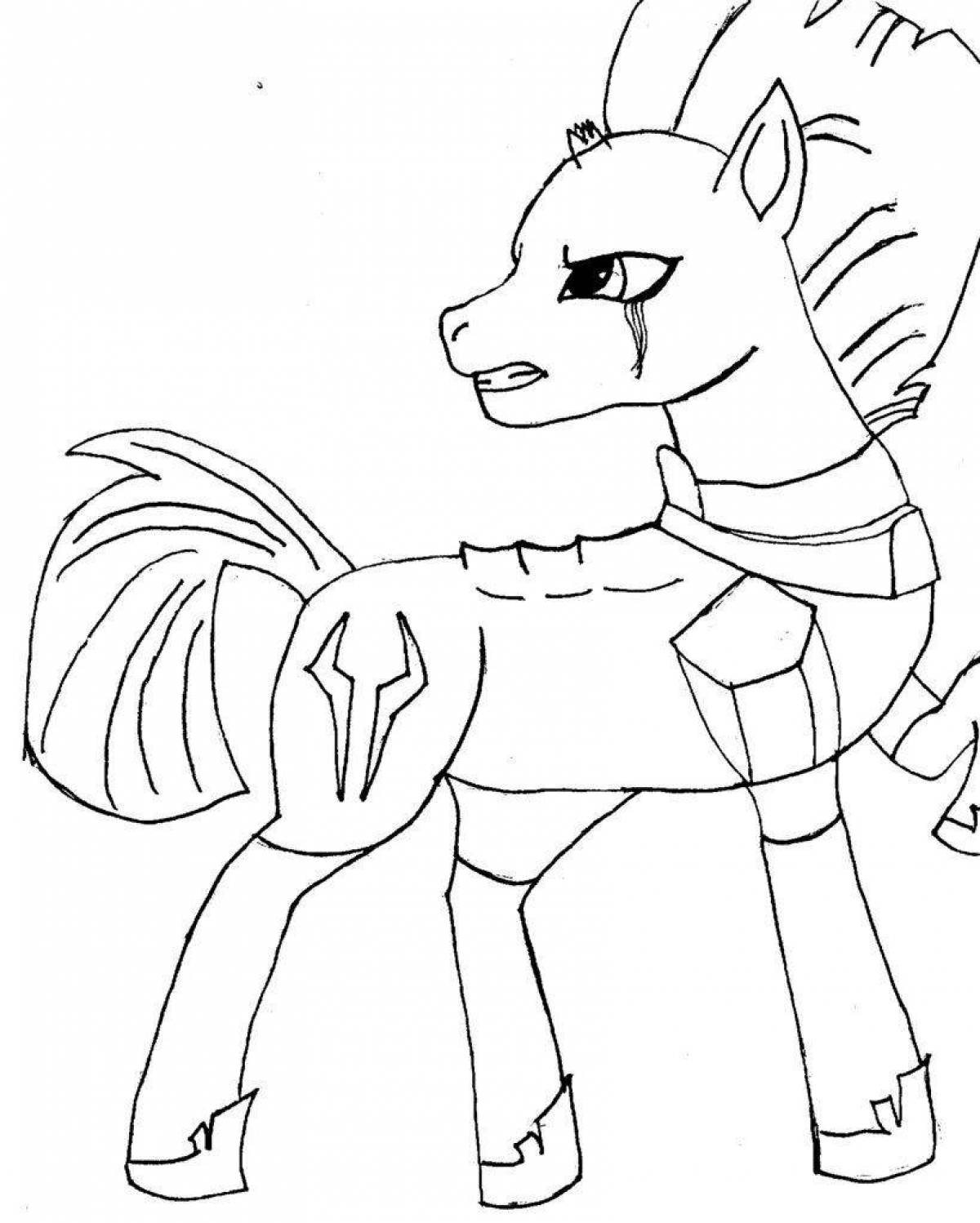 Shiny Storm Pony Coloring Page