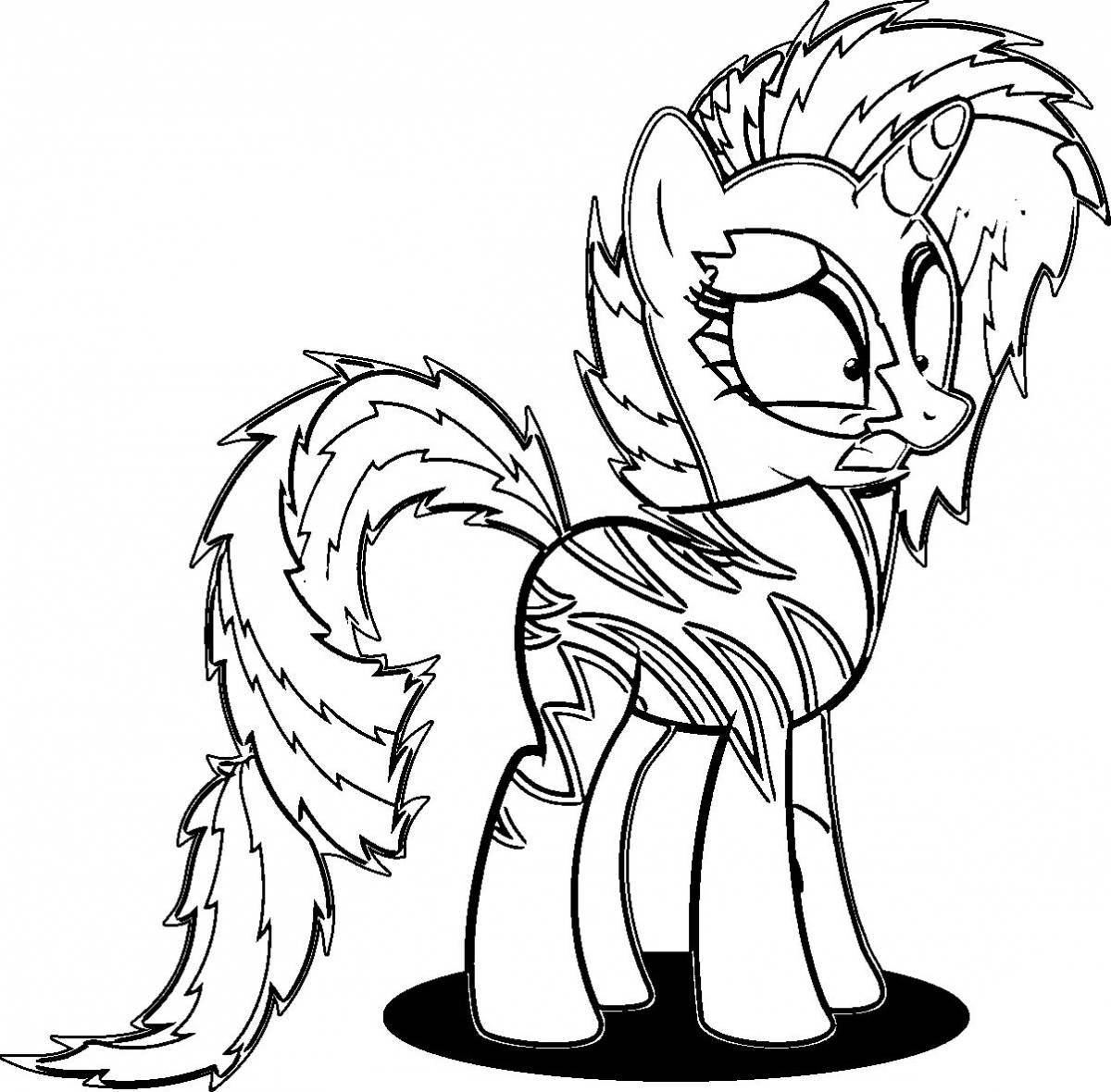 Dazzling storm pony coloring page