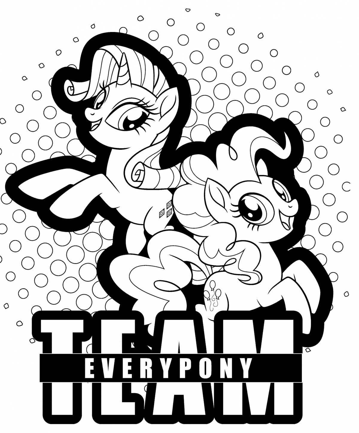 Playful storm pony coloring page