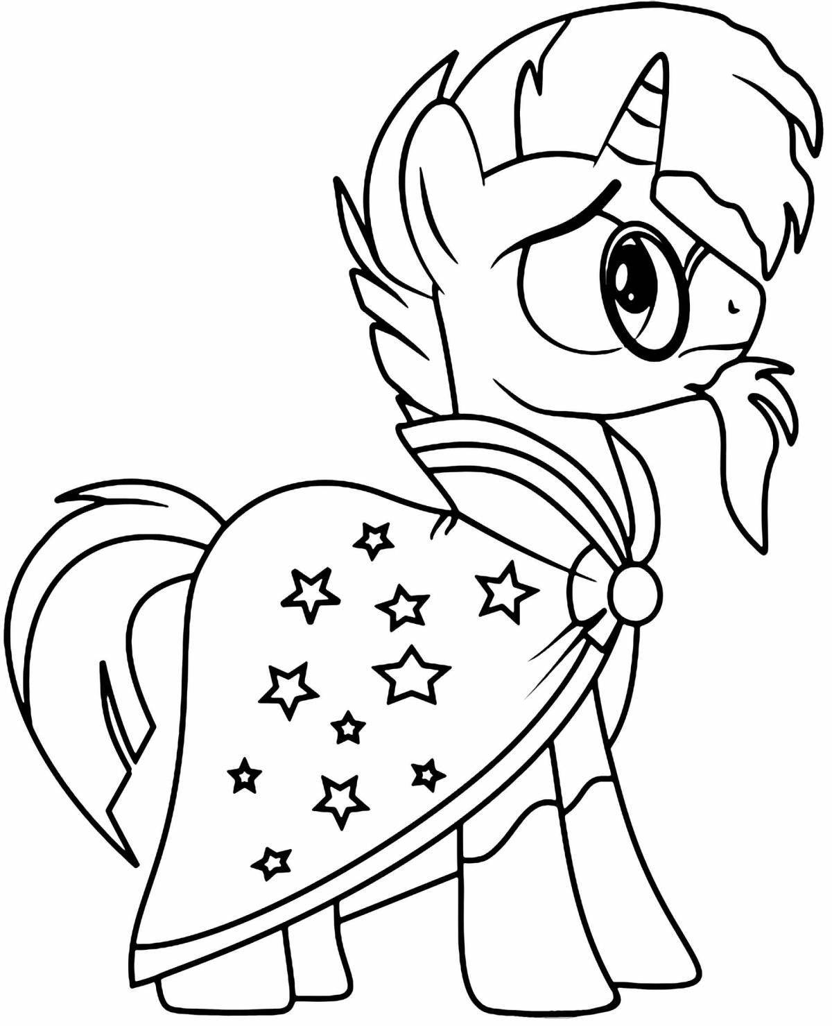Glowing Storm Pony Coloring Page