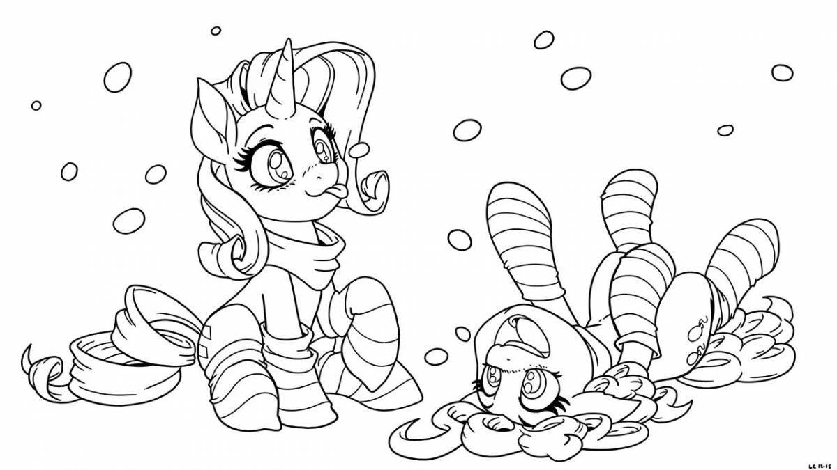 Mystic storm pony coloring page