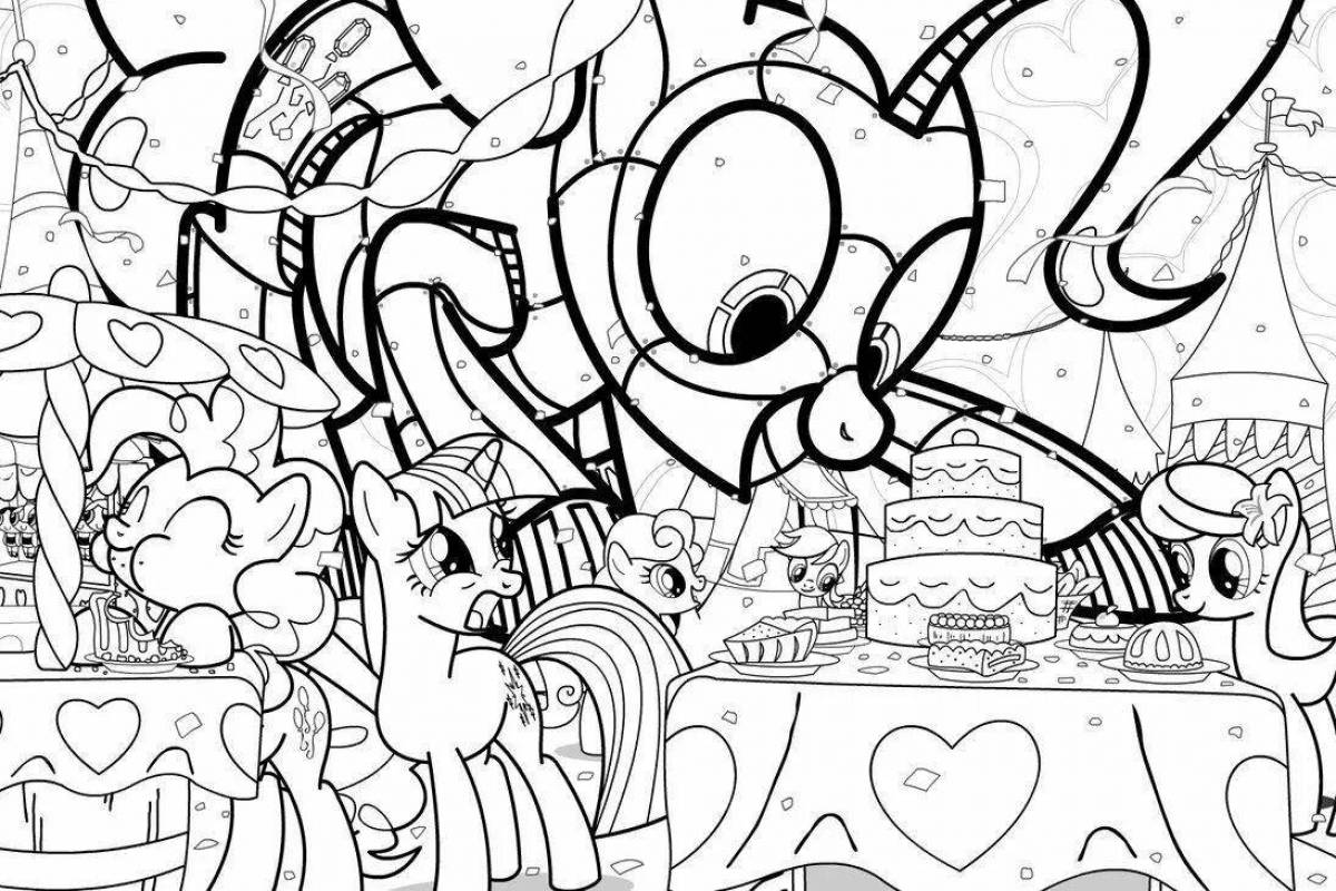 Coloring poetic storm pony