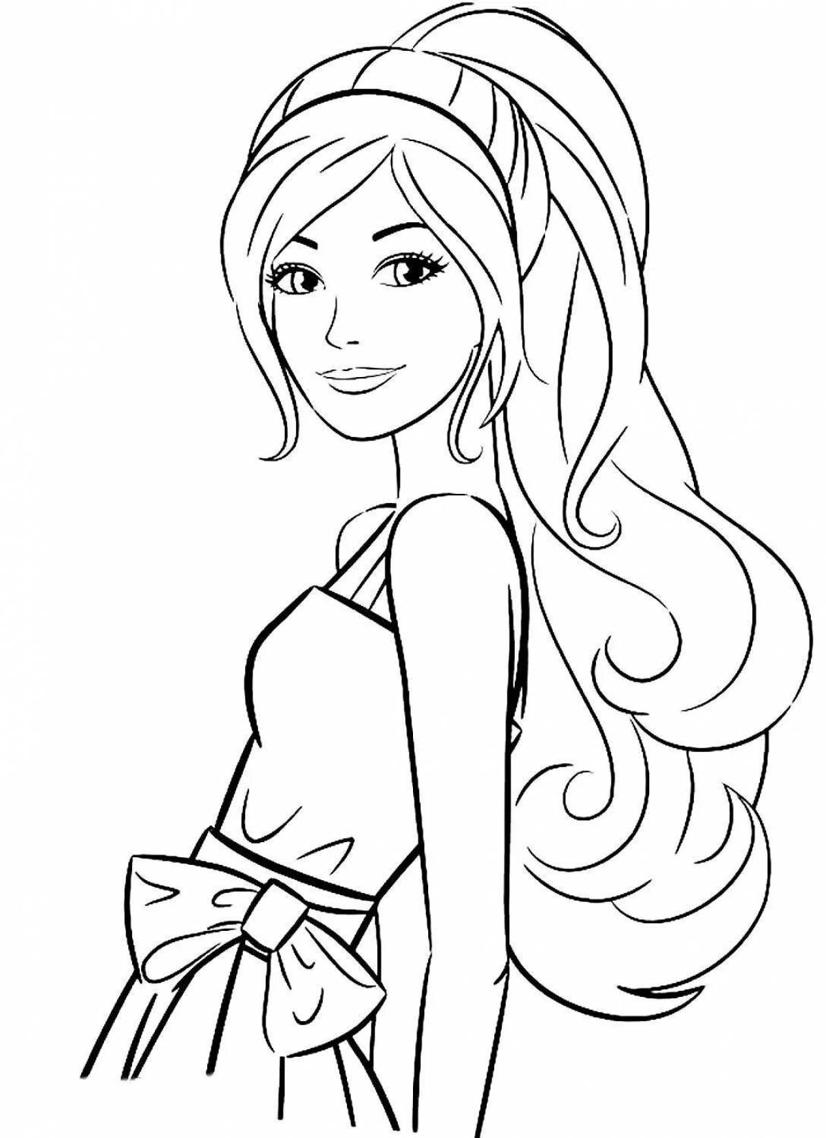 Awesome barbie coloring book