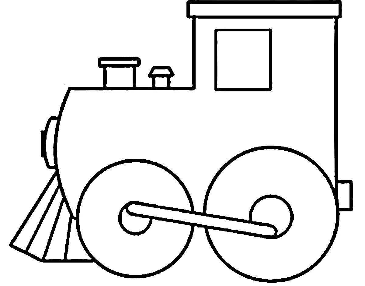 Раскраска сказочный детский поезд