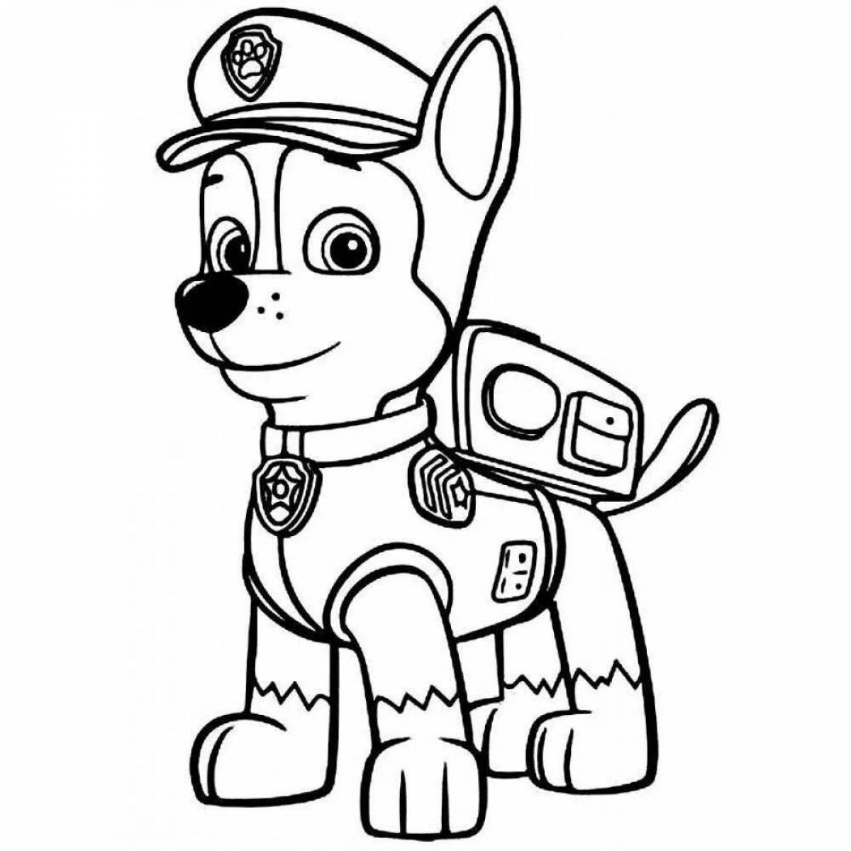 Смелая раскраска щенячий патруль