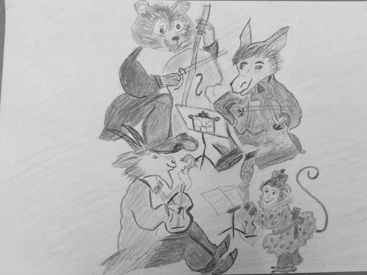 Colorful fable quartet coloring page