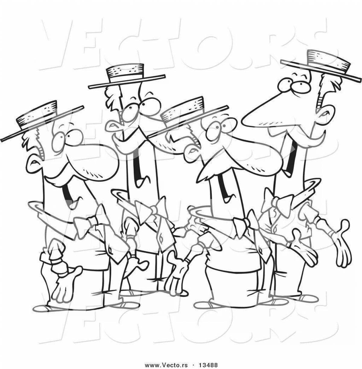Charming fable quartet coloring page