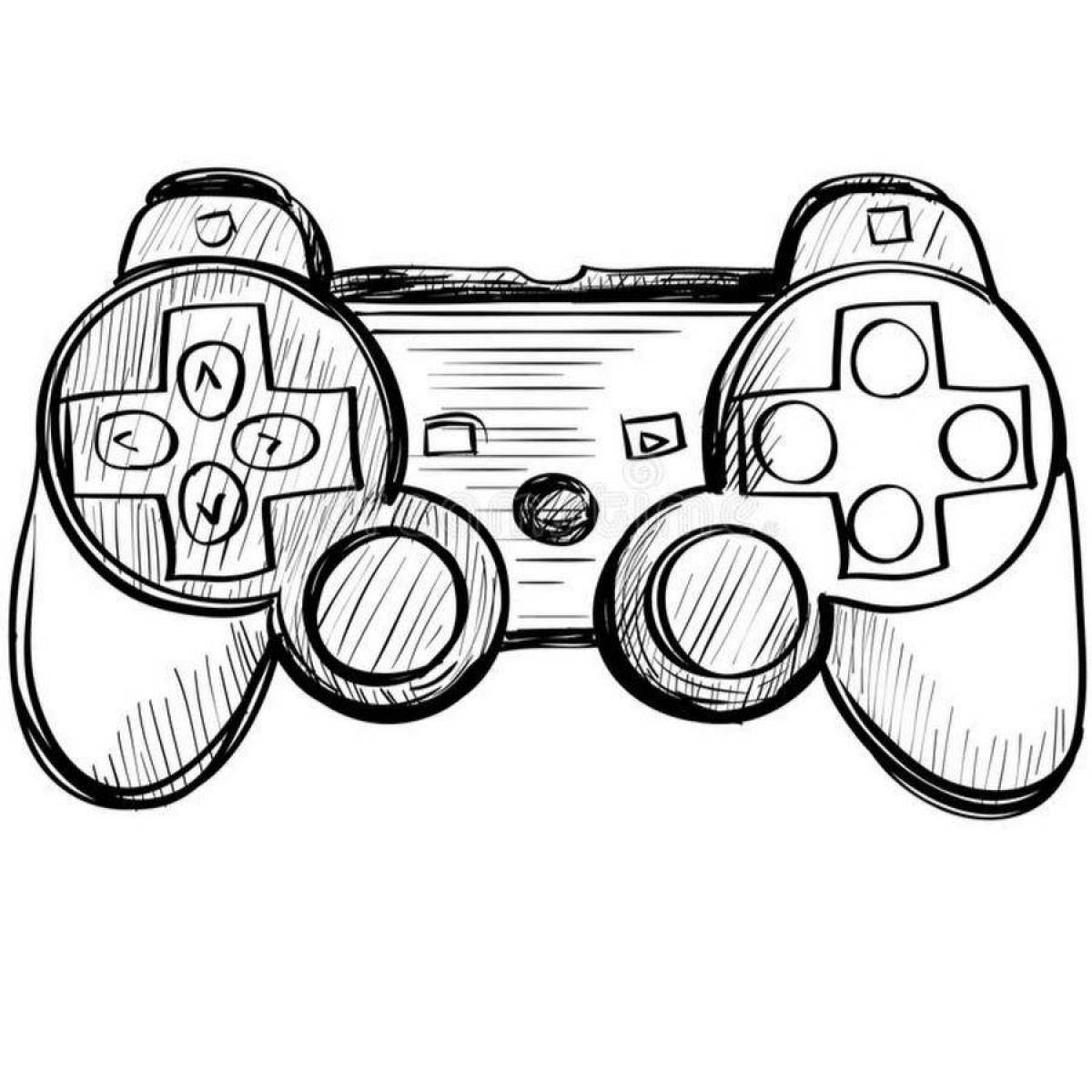Colorful sony playstation coloring page