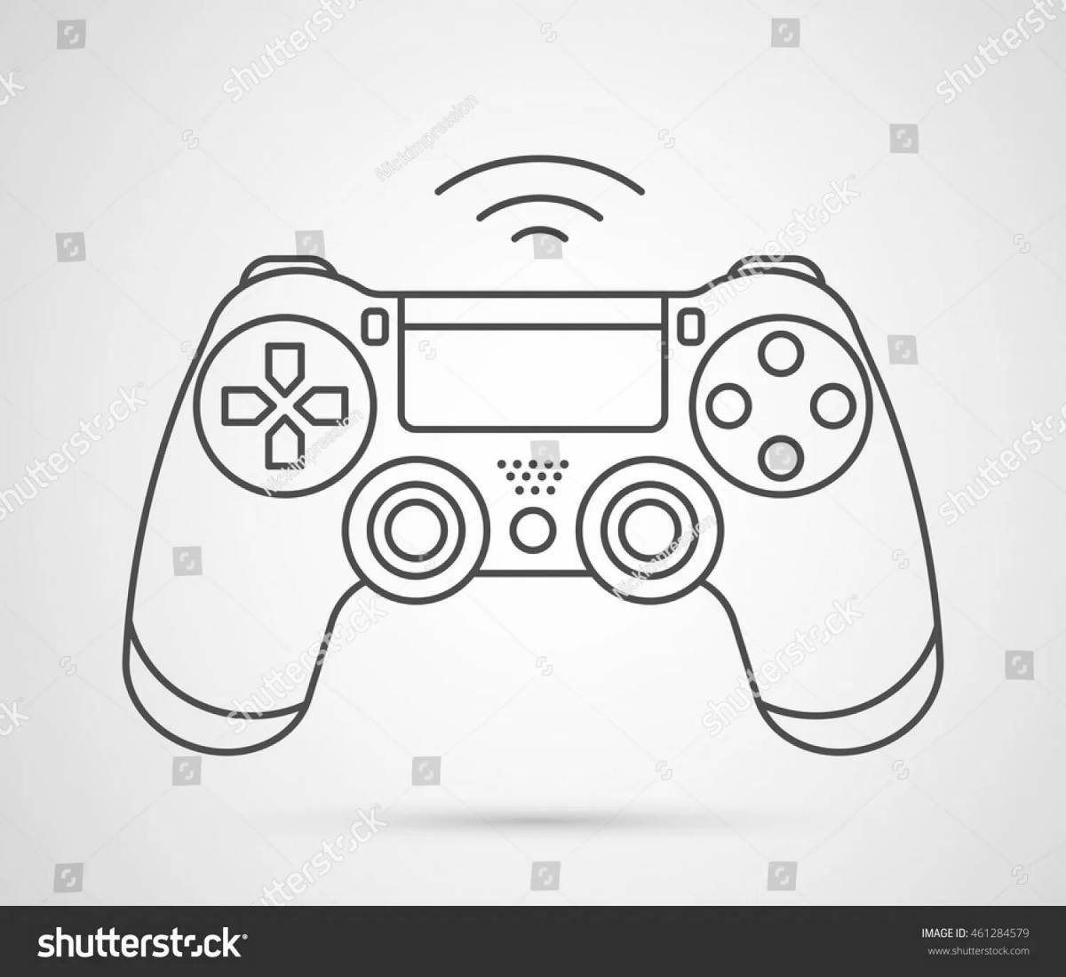 Playful sony playstation coloring page