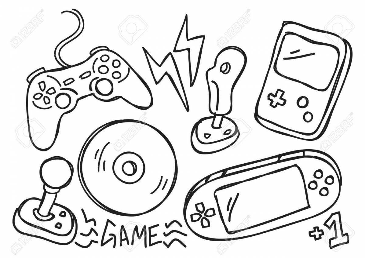 Sony playstation colorful shiny coloring page