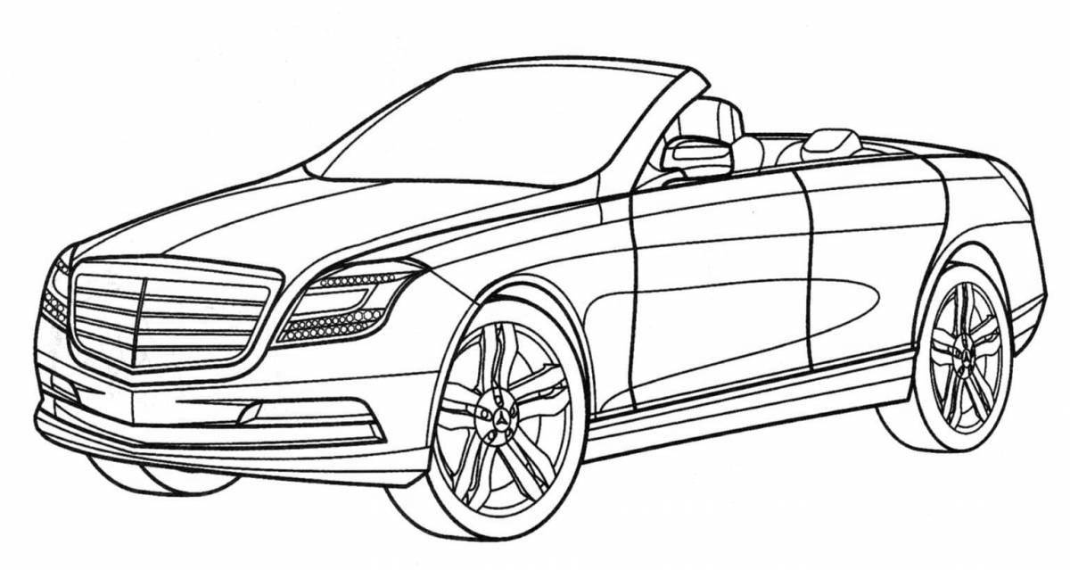 Coloring page glorious racing mercedes