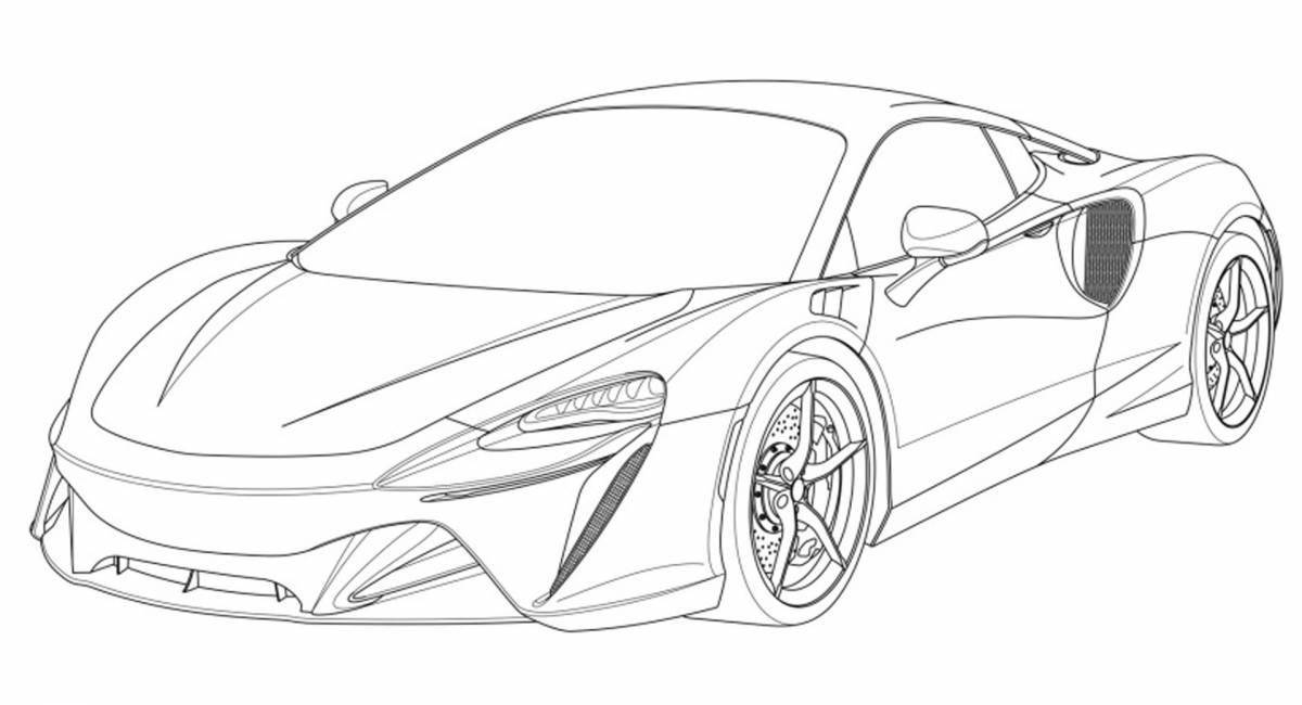 Impeccable racing mercedes coloring page