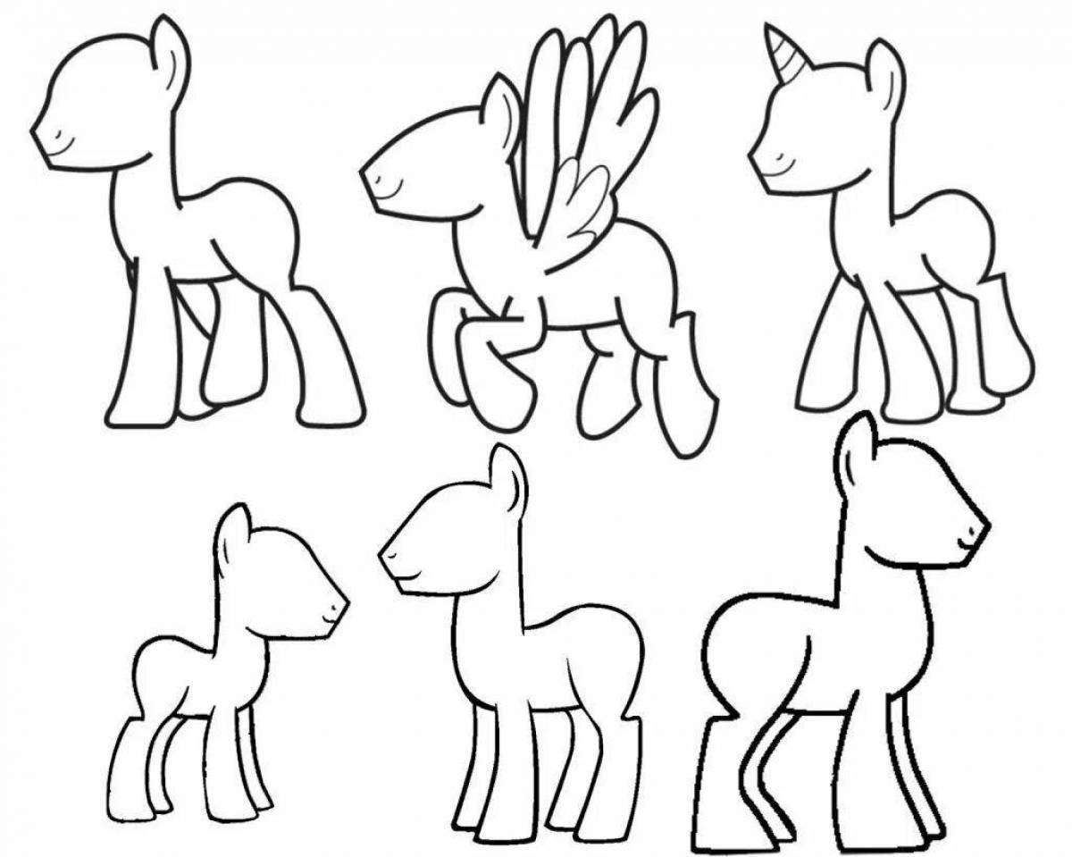 Vibrant mannequin pony coloring page
