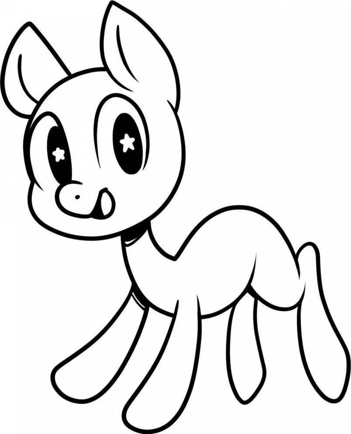 Coloring page gorgeous pony mannequin