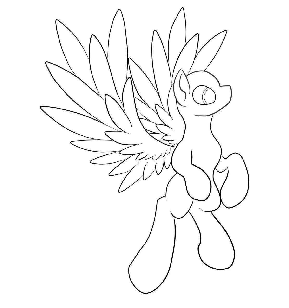 Fairy pony mannequin coloring page