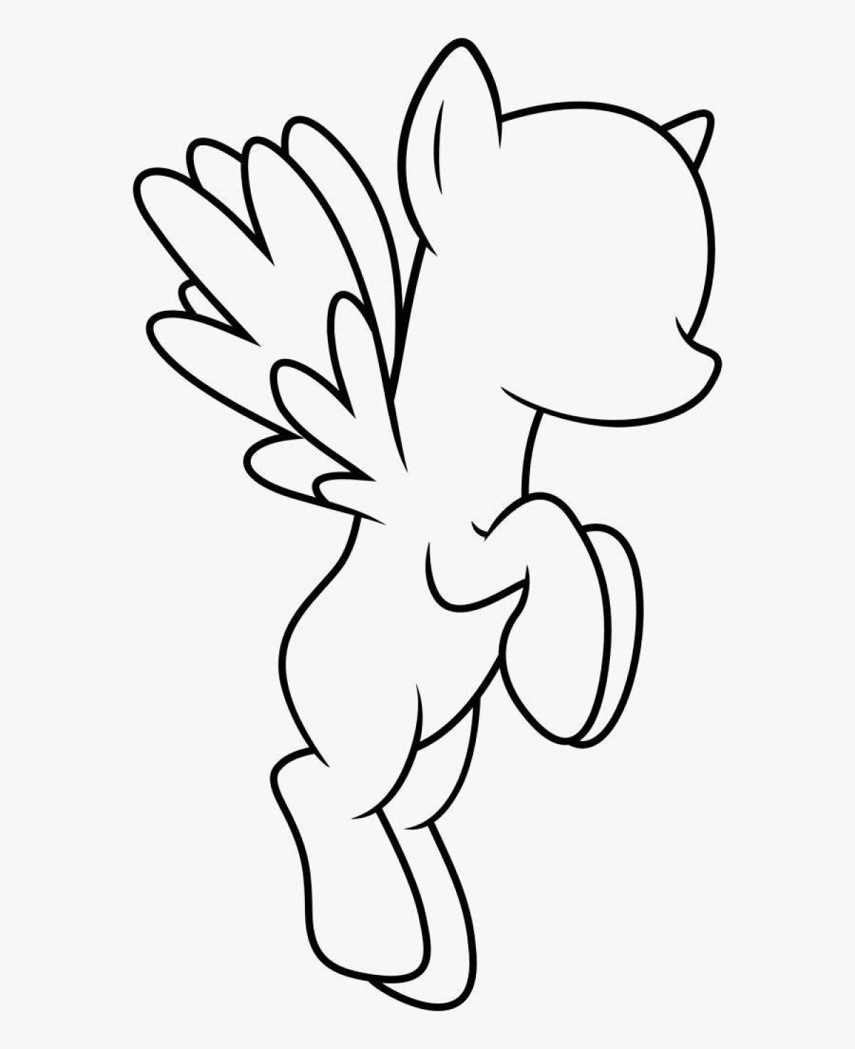Charming pony mannequin coloring page