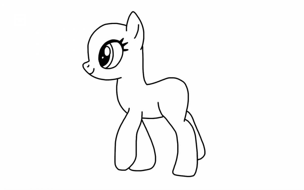 Colouring awesome pony mannequin