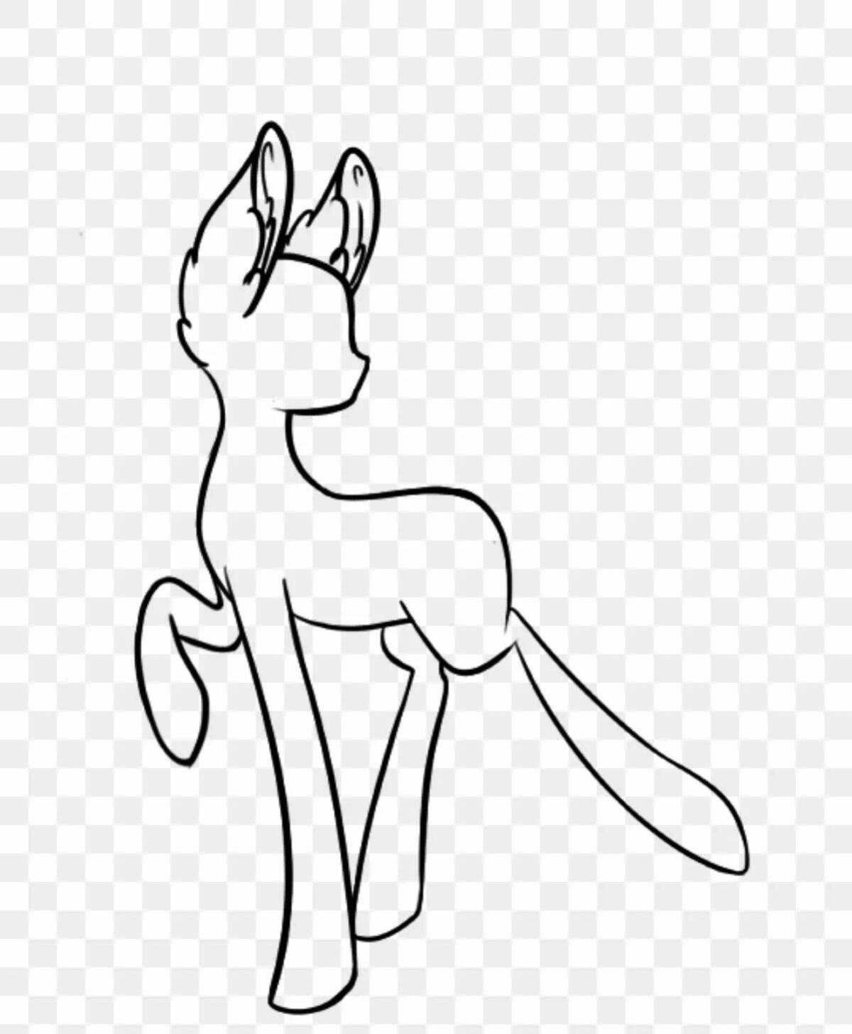 Coloring page glamor pony mannequin