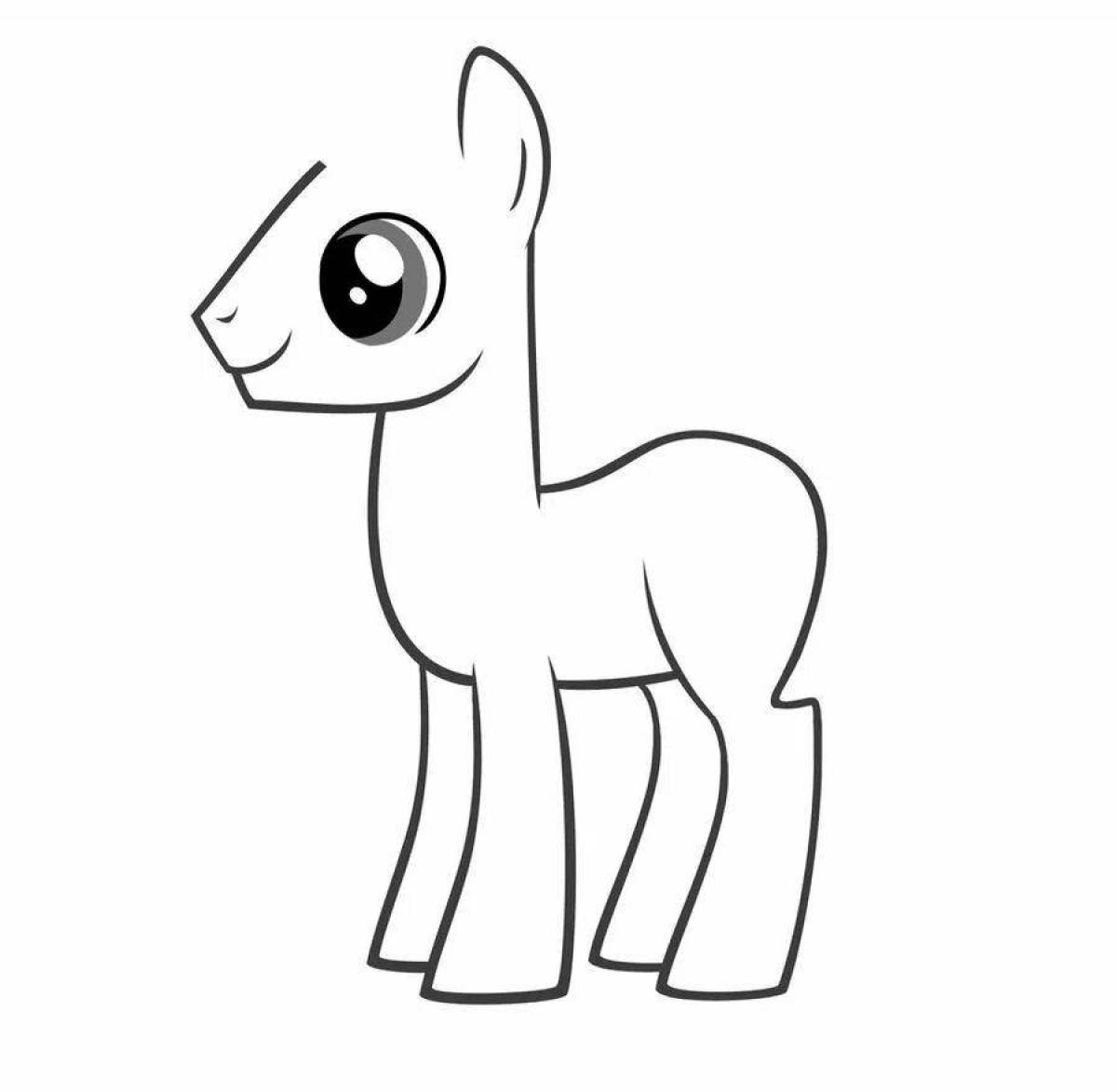 Fancy pony mannequin coloring page