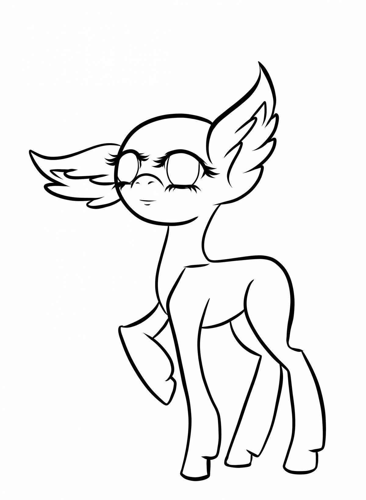 Live pony mannequin coloring book