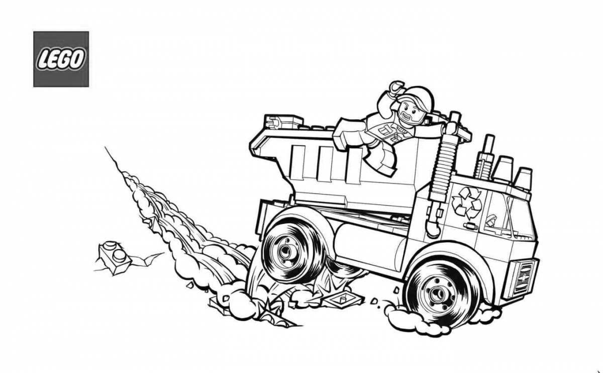 Lego zombie live coloring page