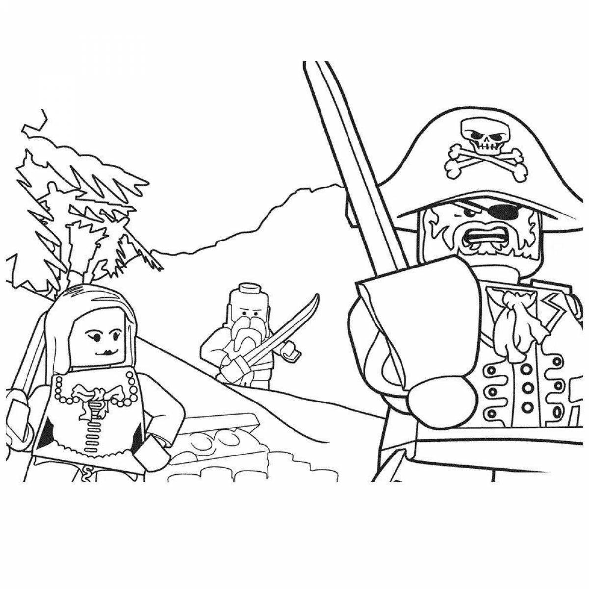 Lego zombie coloring book