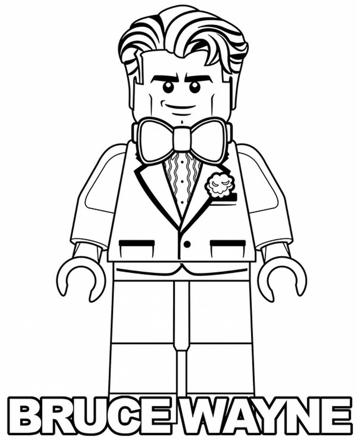 Intriguing lego zombie coloring page