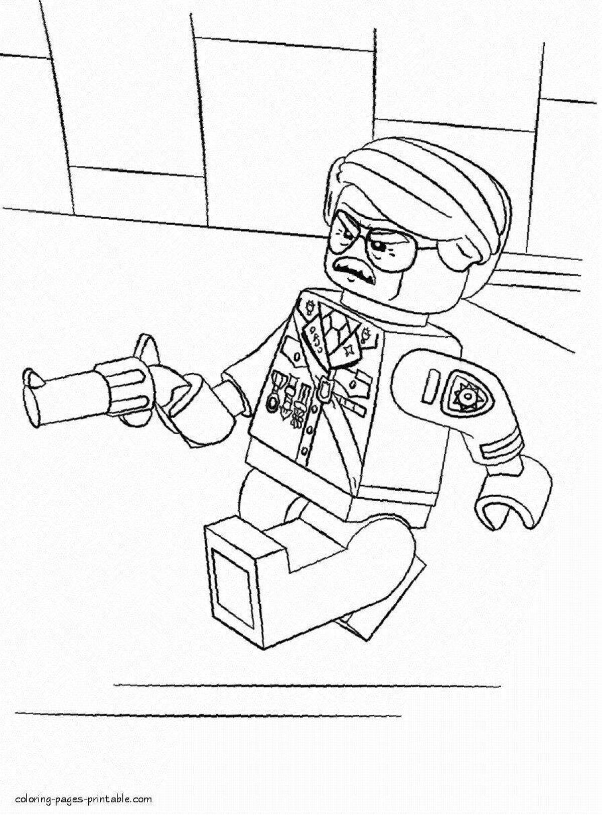 Coloring mystical lego zombie