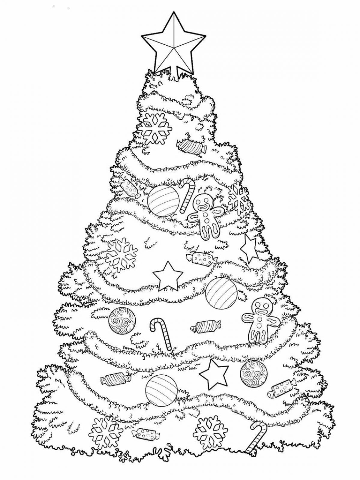 Coloring page grandiose giant tree