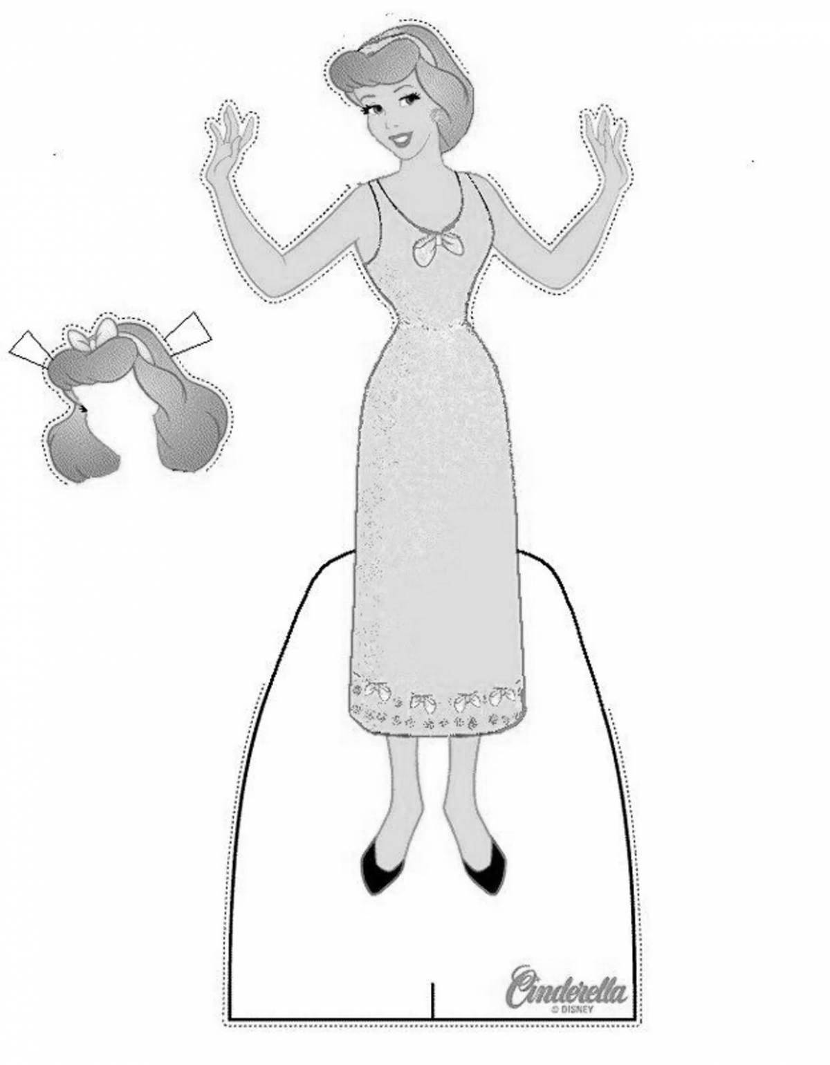 Joyful coloring Cinderella