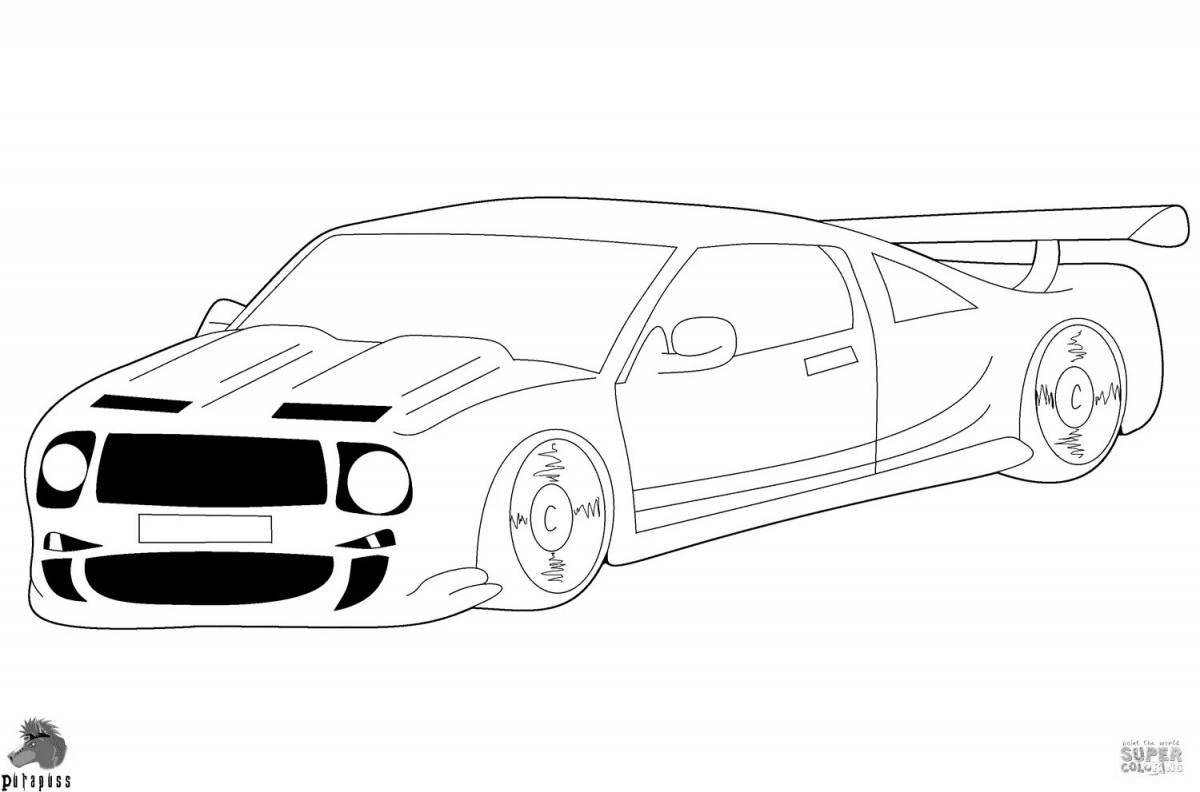 Splendid hound cars coloring page