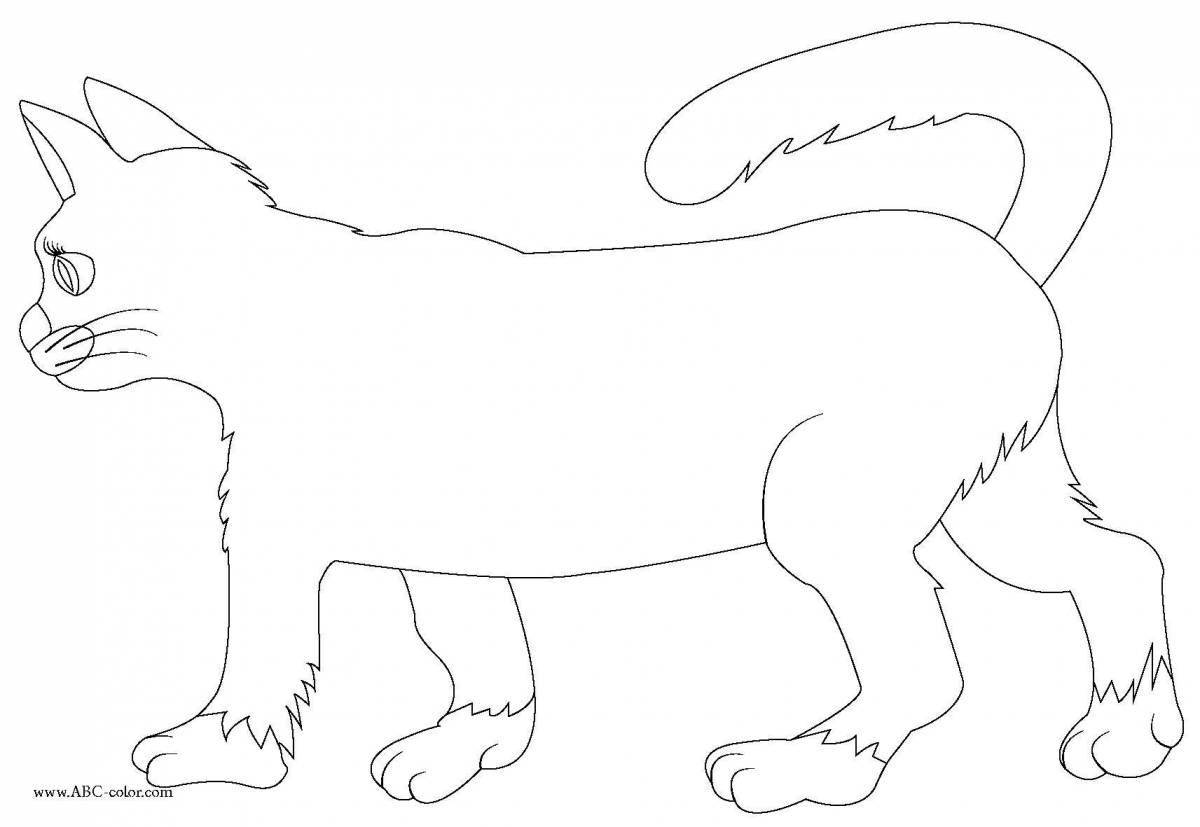 Анимированная раскраска кот рудольф