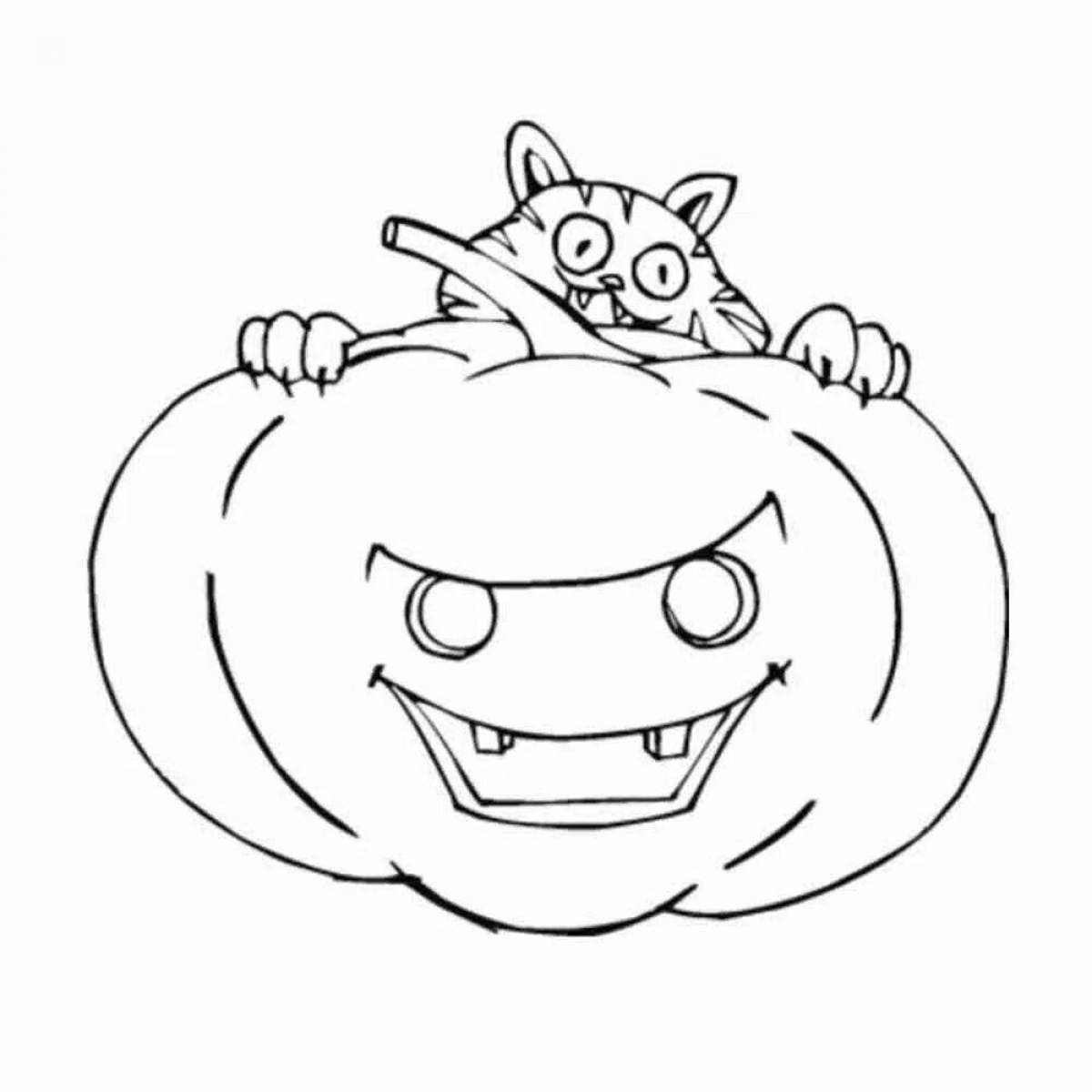Coloring page annoyed angry cat