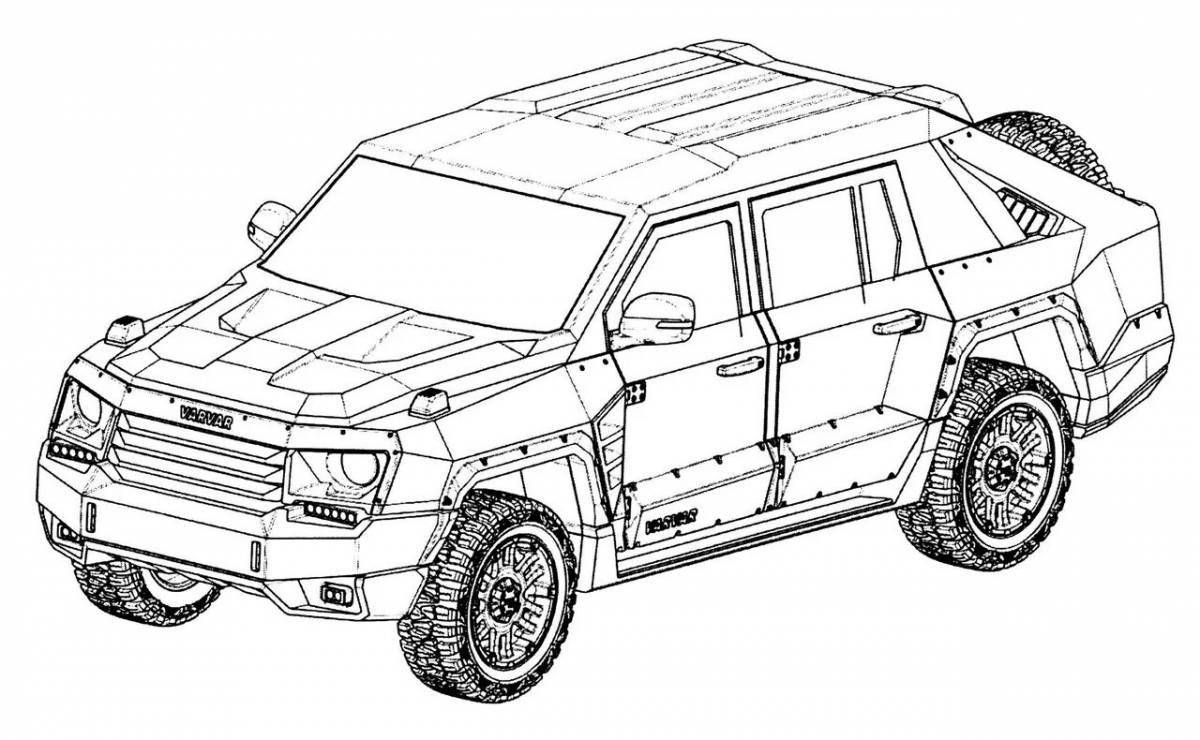 Bright coloring hummer military