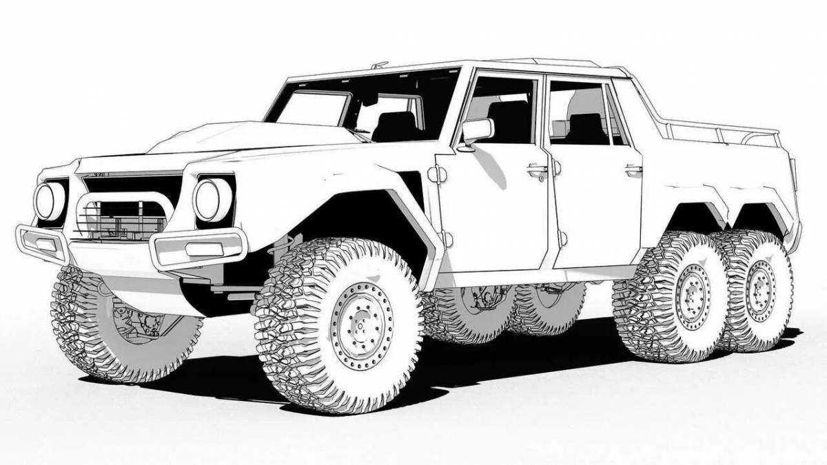 Commander coloring hummer military