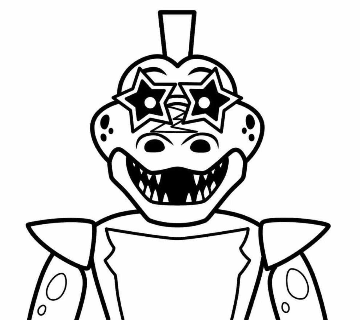 Coloring page happy bonnie mask