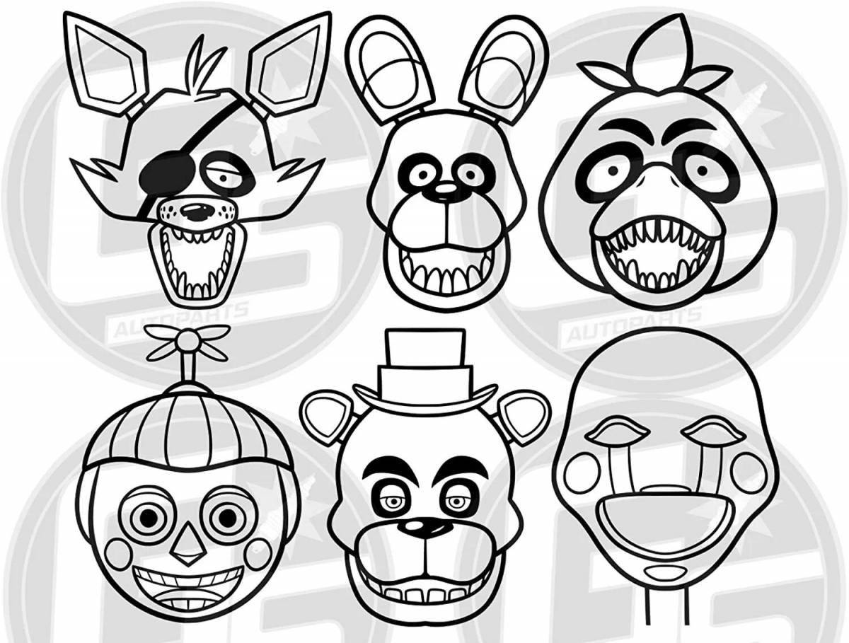 Coloring fun bonnie mask