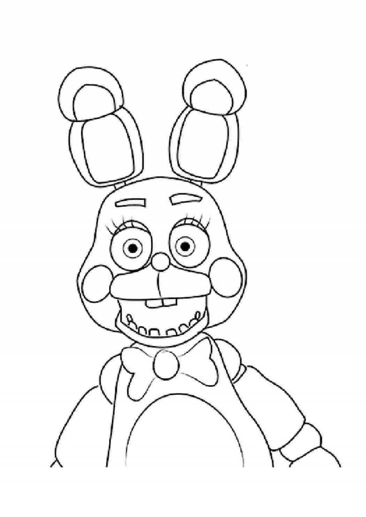 Exciting bonnie mask coloring book