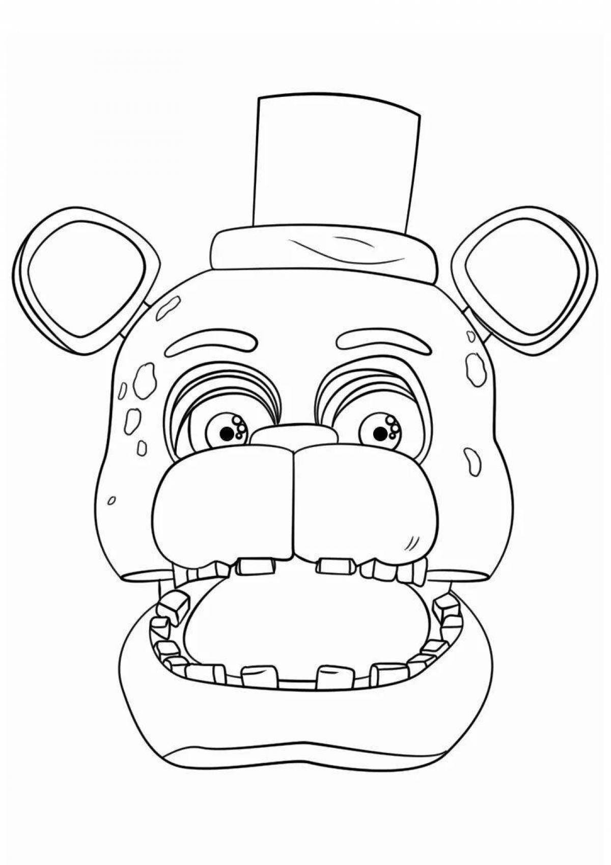 Coloring page nice bonnie mask