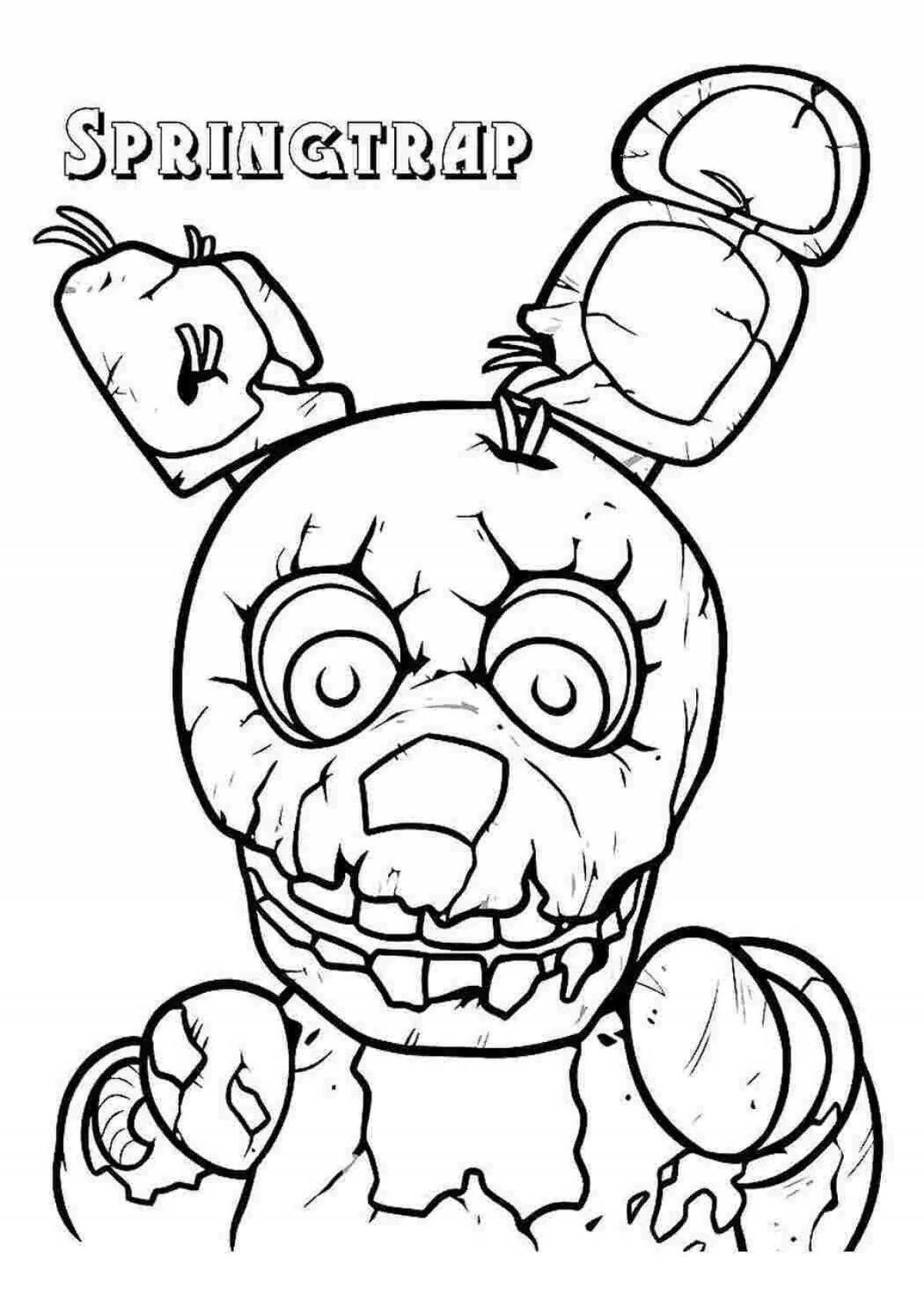 Coloring page awesome bonnie mask