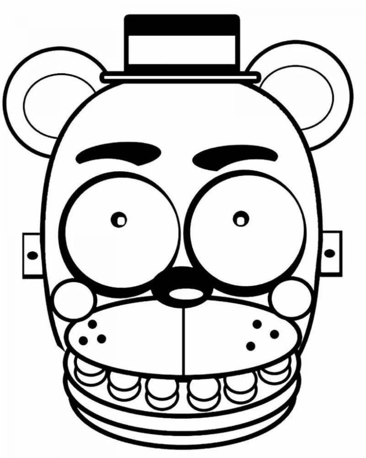 Charming bonnie mask coloring book