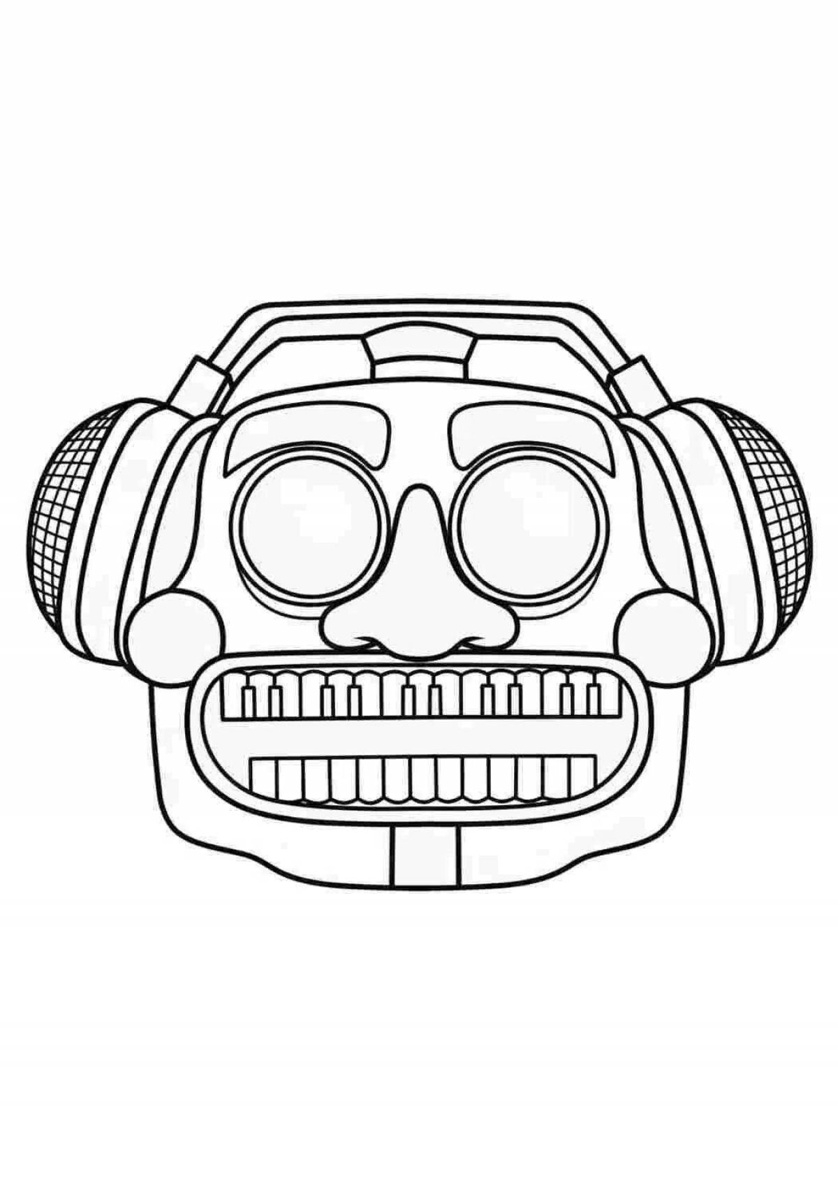 Beautiful bonnie's mask coloring page