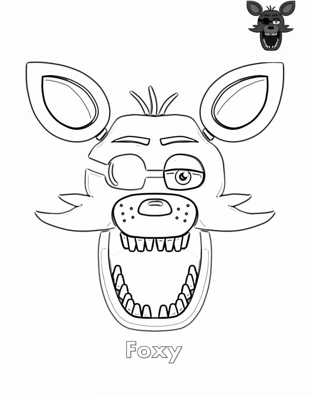 Fancy bonnie mask coloring book