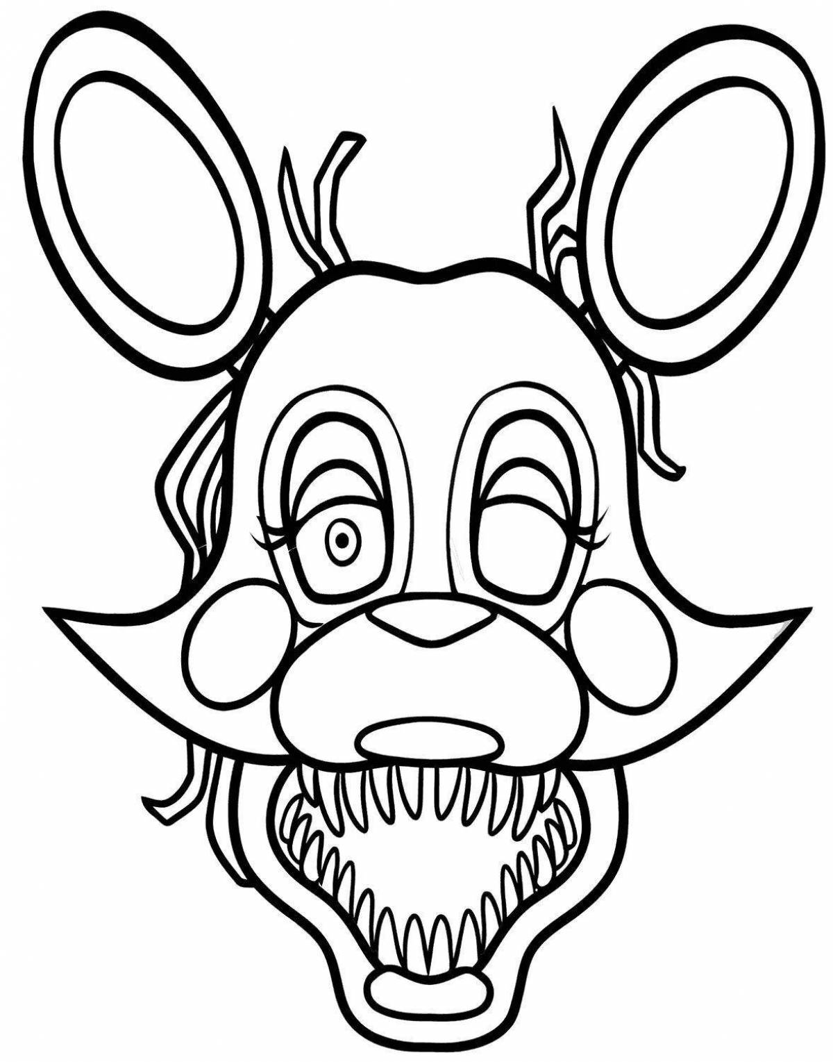Bonnie's wild mask coloring page